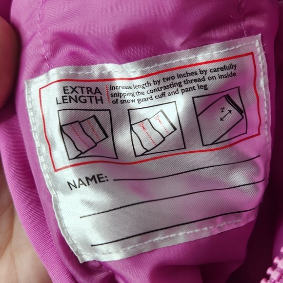 Falls Creek Kids Purple Snow Bib Ski Pants Overall 18M Extra Length Feature - Picture 3 of 5